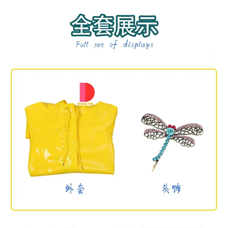 2025 12 أزياء تنكرية من كورالاين السر مع فستان سترة بقلنسوة ويبي لوفات ومعطف واق من المطر بدلة الهالوين الجديدة أ #5