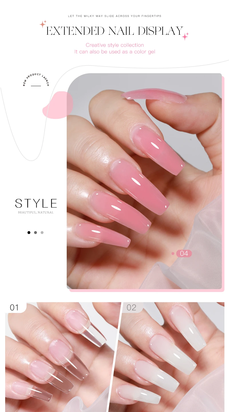 AS 15 ml Nagelverlängerungsgel, Nagelaufbau, Poly-Nagel-Acryl-Gel, UV-LED, schnelle Verlängerung des Kristallmodells, schmerzloser Kristall-Renis-Kleber – Detail 6
