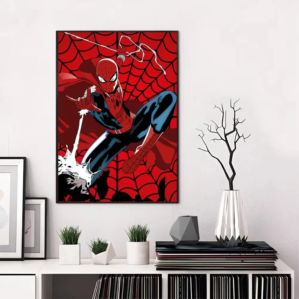 ملصق فني جداري لفيلم مارفل سبايدرمان الكلاسيكي الخارق المنتقمون ديكور المنزل قماش صورة يطبع عمل فني جدارية طباعة هدية