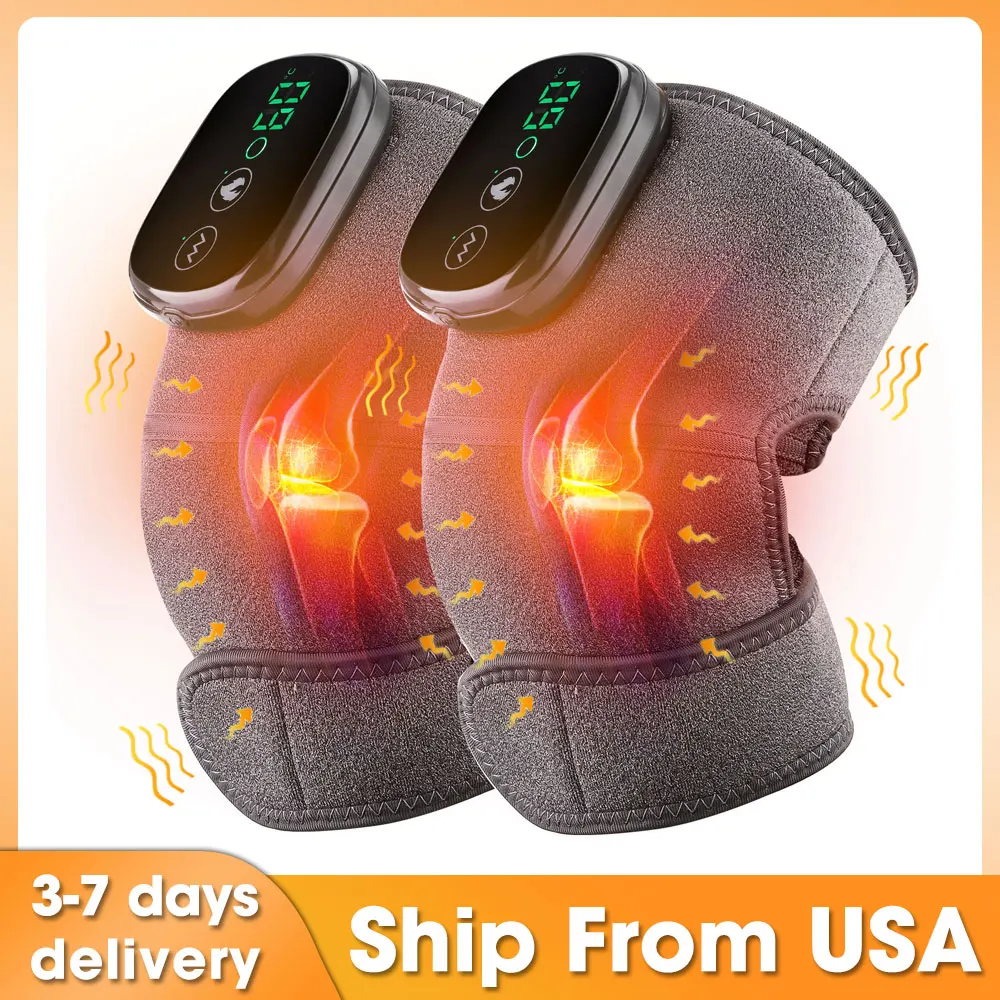 

3-в-1 массажный пояс для колена, вибрация, 3 уровня, нагревательная обертка, подтяжки, плечо, колено, локоть, массажер для икр, подушка для расслабления мышц, беспроводная