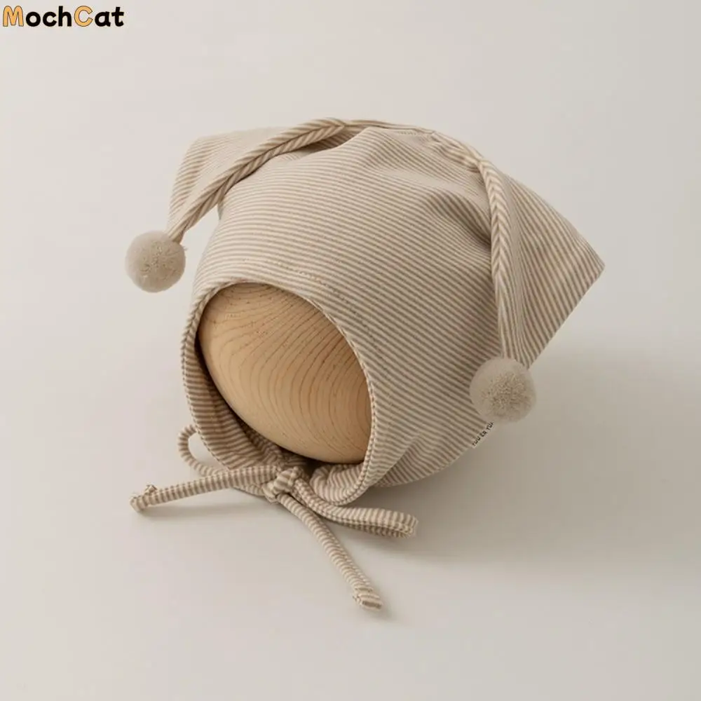 

Cartoon Cute Baby Fetal Cap Soft Tie Strap Newborn Beanie Hat Cat Ear Sweet Infant Bonnet Hat Boys Girls