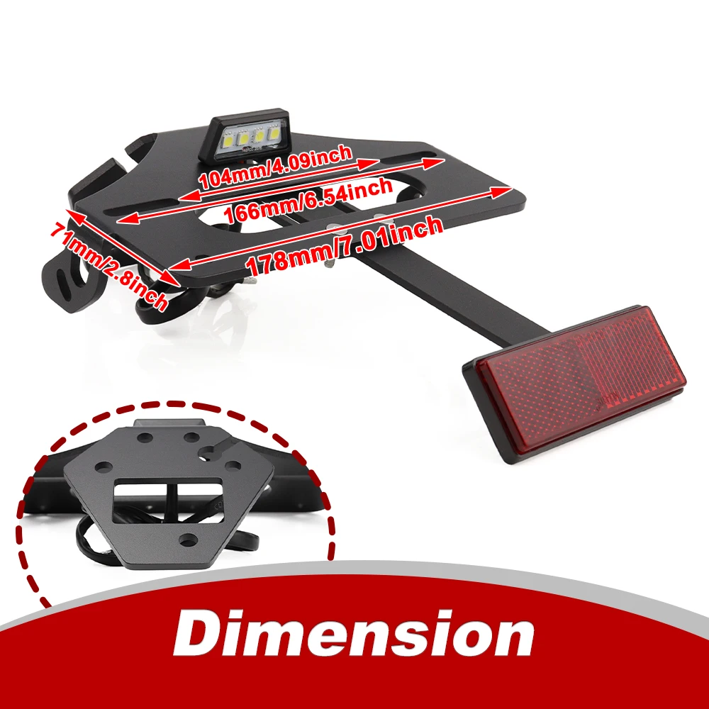 Fit For Triumph Daytona 675 Moto2™ Street Triple 675 R/RX RS/R 765 License Plate Holder Bracket Tail Tidy Fender Eliminator Kit