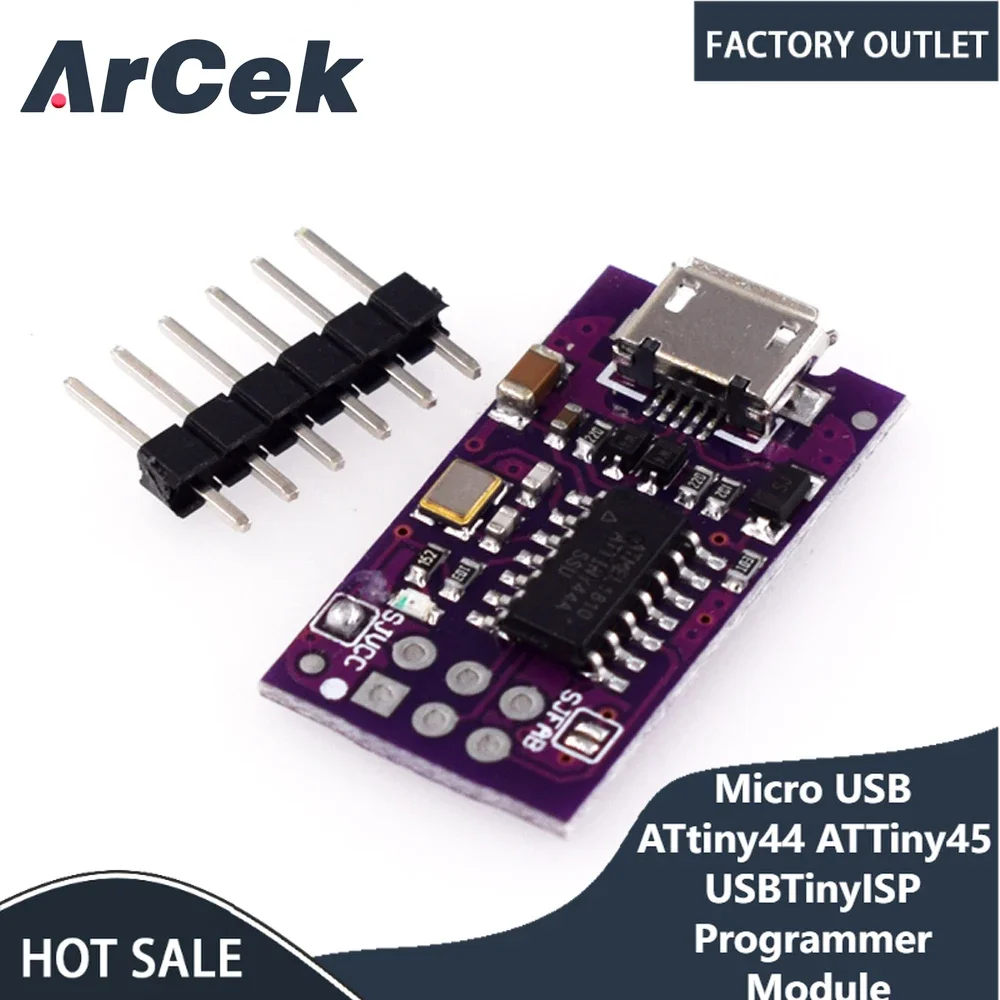 

Micro USB ATtiny44 ATTiny45 ATTiny85 USBTinyISP Programmer Module For Arduino IDE Bootloader ISP Microcontroller 5V Tiny AVR ISP