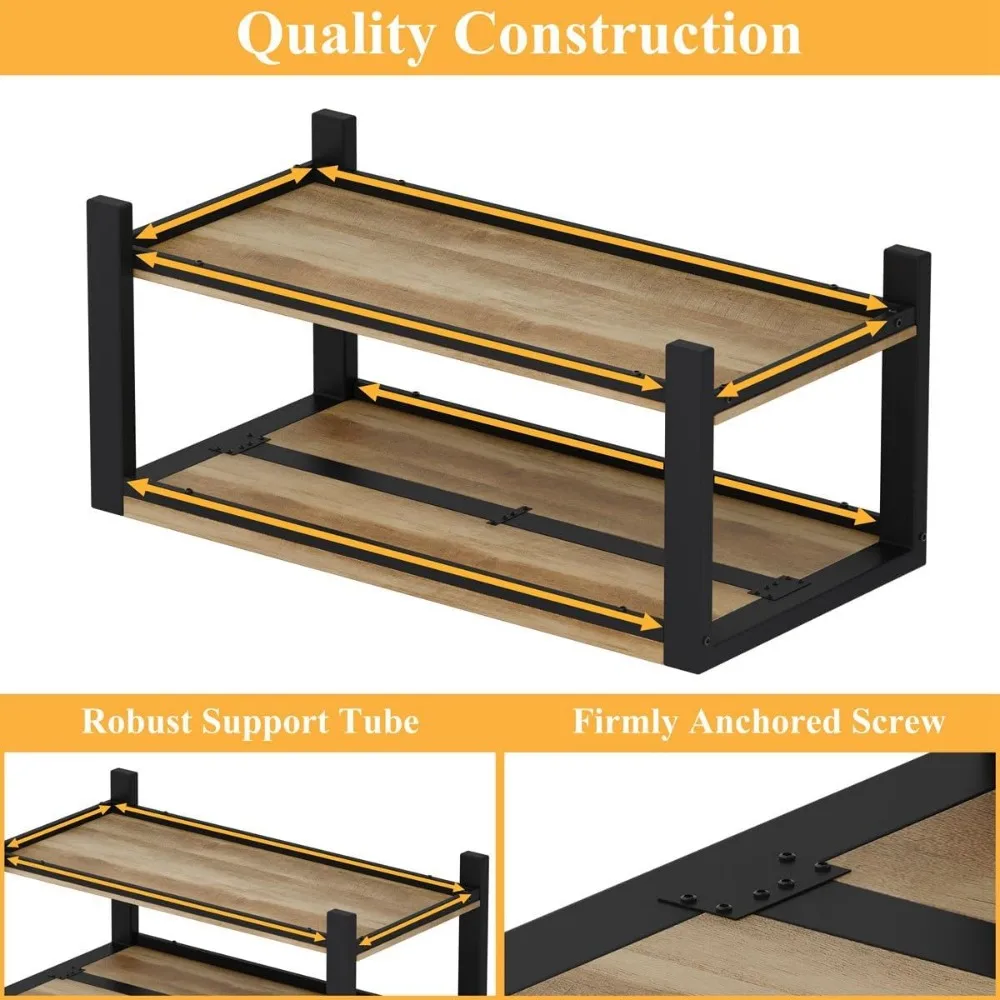 طاولة قهوة مقاس 43 بوصة، طاولات قهوة خشبية ومعدنية لغرفة المعيشة، طاولة غرفة معيشة مستطيلة، مركز مزرعة صغير