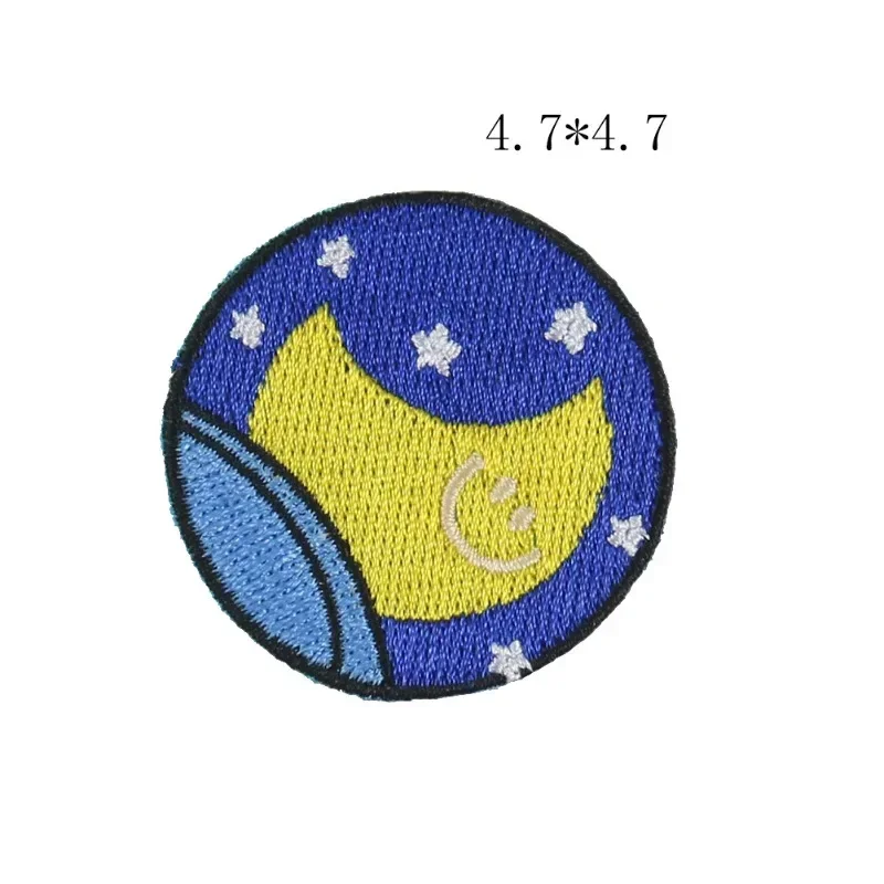 Cartoon Sun Rainbow Embroidery Cloth Sticker Burnt Edge Computer Embroidery Children's Clothing Accessories Adhesive DIY Patch