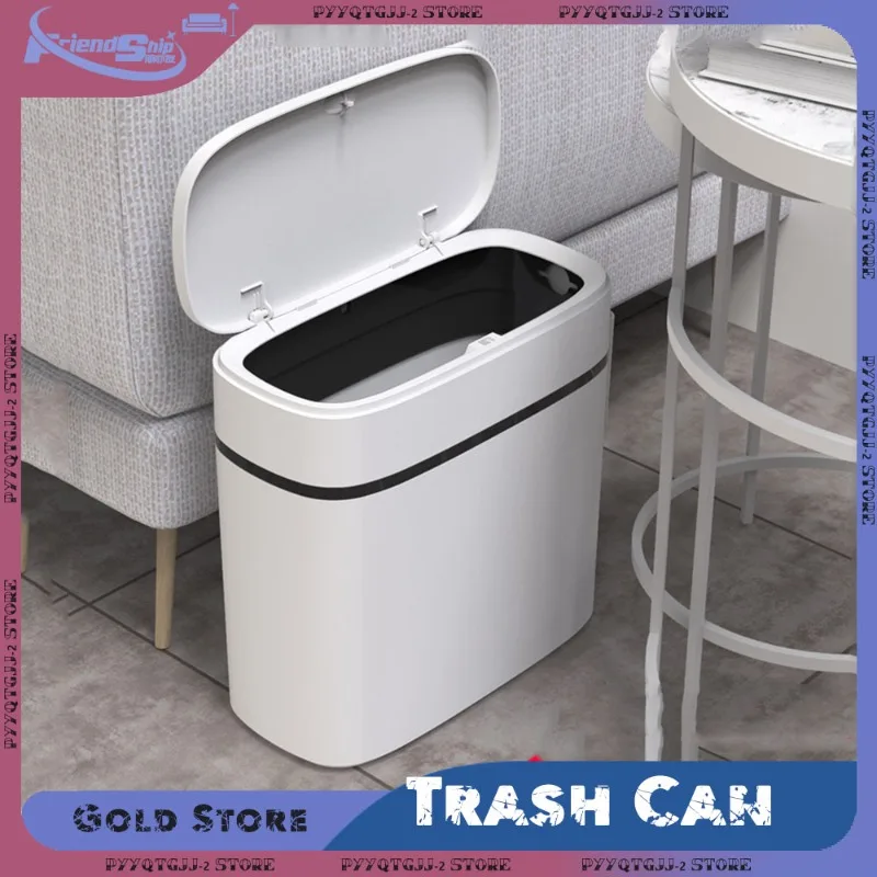 10/12L Kitchen Trash Can Large Capacity Push Type Waste Bins Paper Basket Bathroom Household Waterproof Cleaning Storage Box