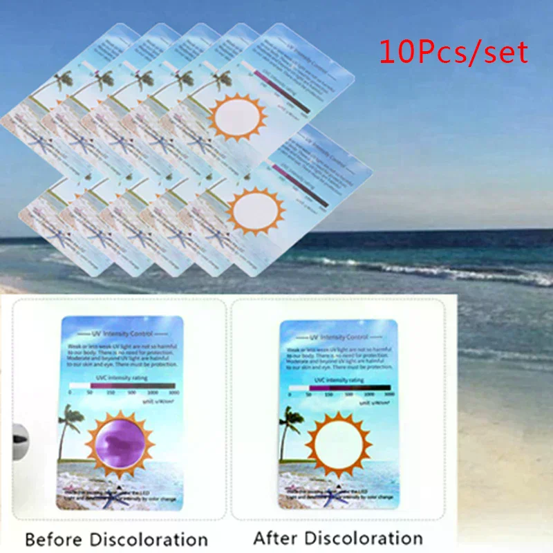 UVB Test Card Reptiles Terrarium UV Light Lamp Life Effective Tests Pet 10Pcs