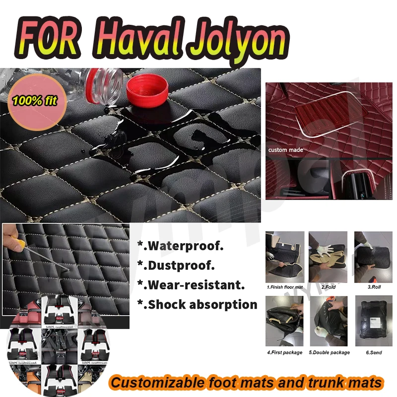 

LUXURY Custom Automotive Car Floor Mats For Haval Jolyon 2022 2023 Auto Luxury Leather