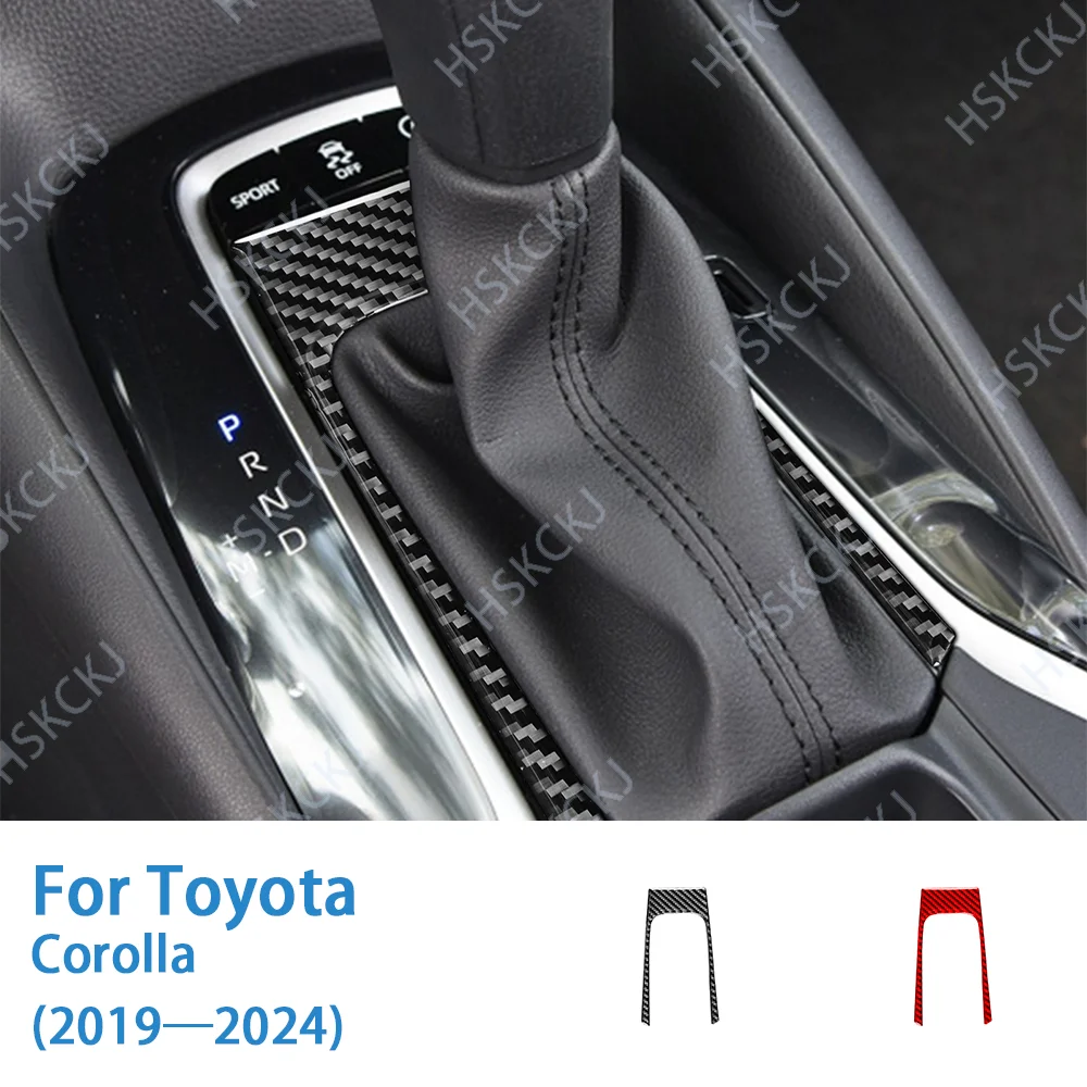 

Carbon Fiber Console Gear Shifter Inner Panel Car Interior Accessories Cover Trim Modified Sticker For Toyota Corolla 2019—2024