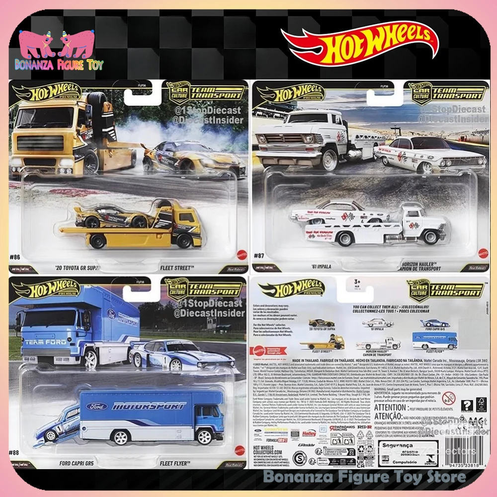 

New 2025 1/64 Hot Wheels Car Model Team Transport Series Toyota Ford Alloy Cars Model Collection Design Birthday Gift Toys