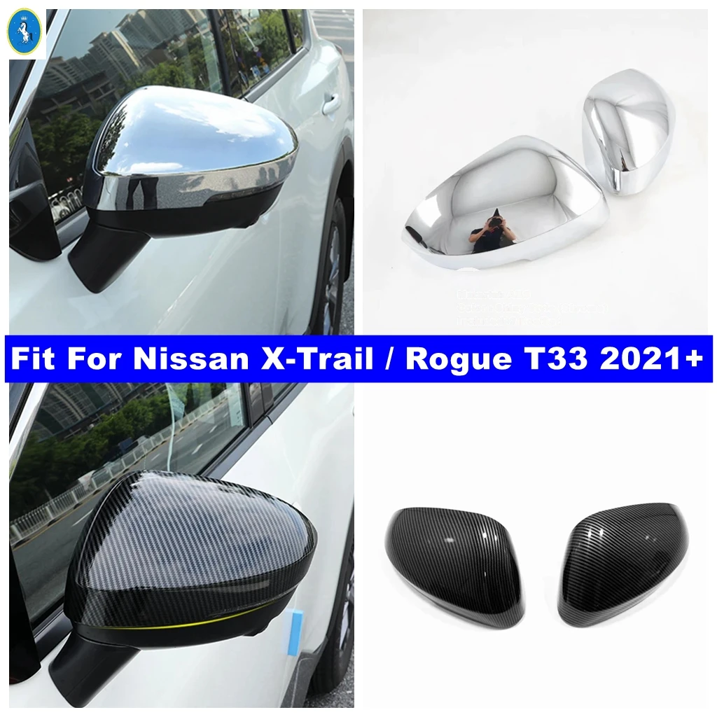 

Auto Rearview Mirror Shell Rear-view Mirror Cover Trim For Nissan X-Trail X Trail / Rogue T33 2021 - 2024 Exterior Accessories