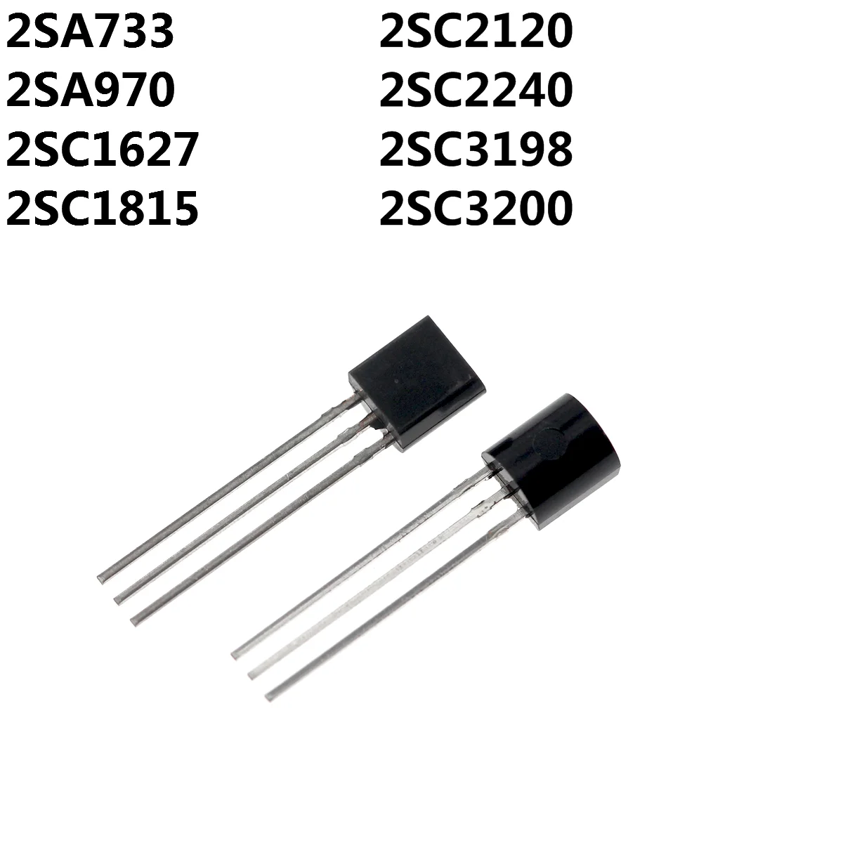 200PCS 2SA7333 2SA970 2SC1627 2SC1815 2SC2120 2SC2240 2SC3198 2SC3200  triode transistor TO-92 DIP