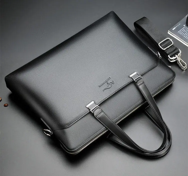 New Fashion Men's Briefcase Handbags for Commuter Laptop Bag Men Quality Brand PU Leather Shoulder Messenger Bags Office Handbag
