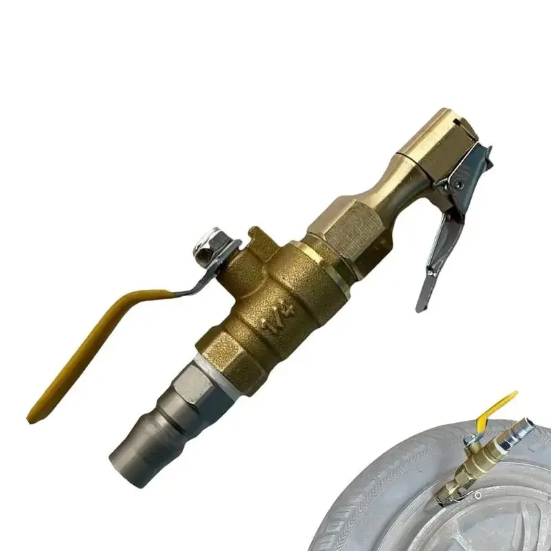 سيارة منفاخ لإطارات السيارة فوهة قفل على منفاخ الإطارات تشاك التضخم السريع خرطوم فوهة مع صمام ضاغط الهواء محول لسيارات الدفع الرباعي #2