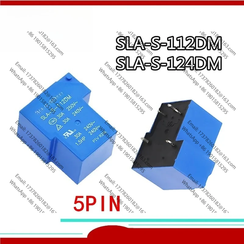 

10pcs/LOT 100%Original New Relay SLA-S-112DM 12VDC SLA-S-124DM 24VDC SLA-S-148DM 48VDC SLA S 112DM 12V 24V 5PIN 30A
