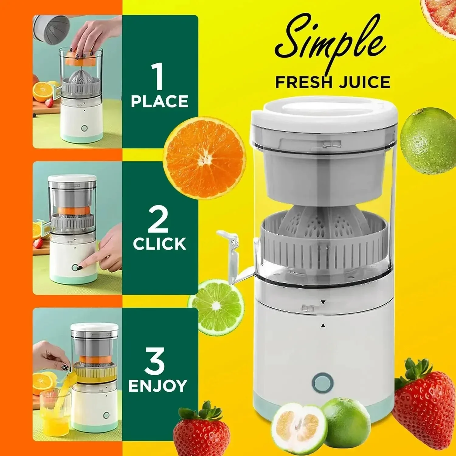 Extractor Fully Automatic Fruit Household Juicer Portable Juice Machine Residue Separation Bidirectional Spiral Fruit Juicer Cup