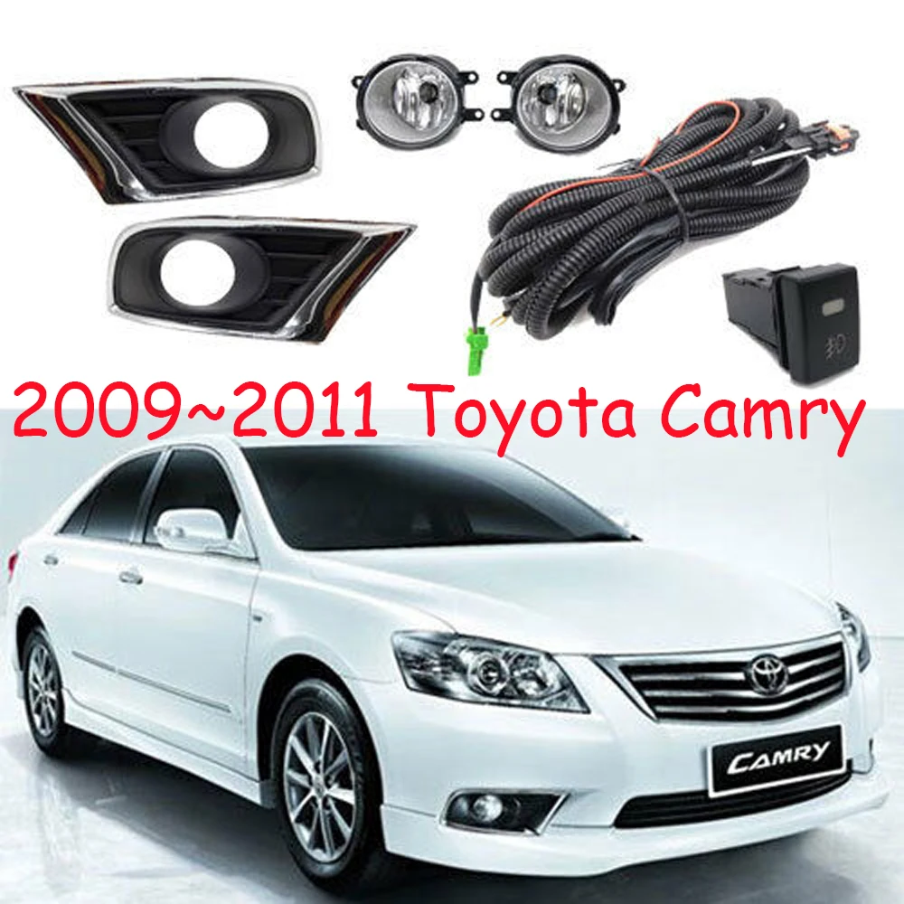 1set Car Bumper Headlight For Camry Fog Light Aurion 2009~2011y Halogen Bulb 4300K Wire Of Hanress Headlamp For Camry Fog Lamp