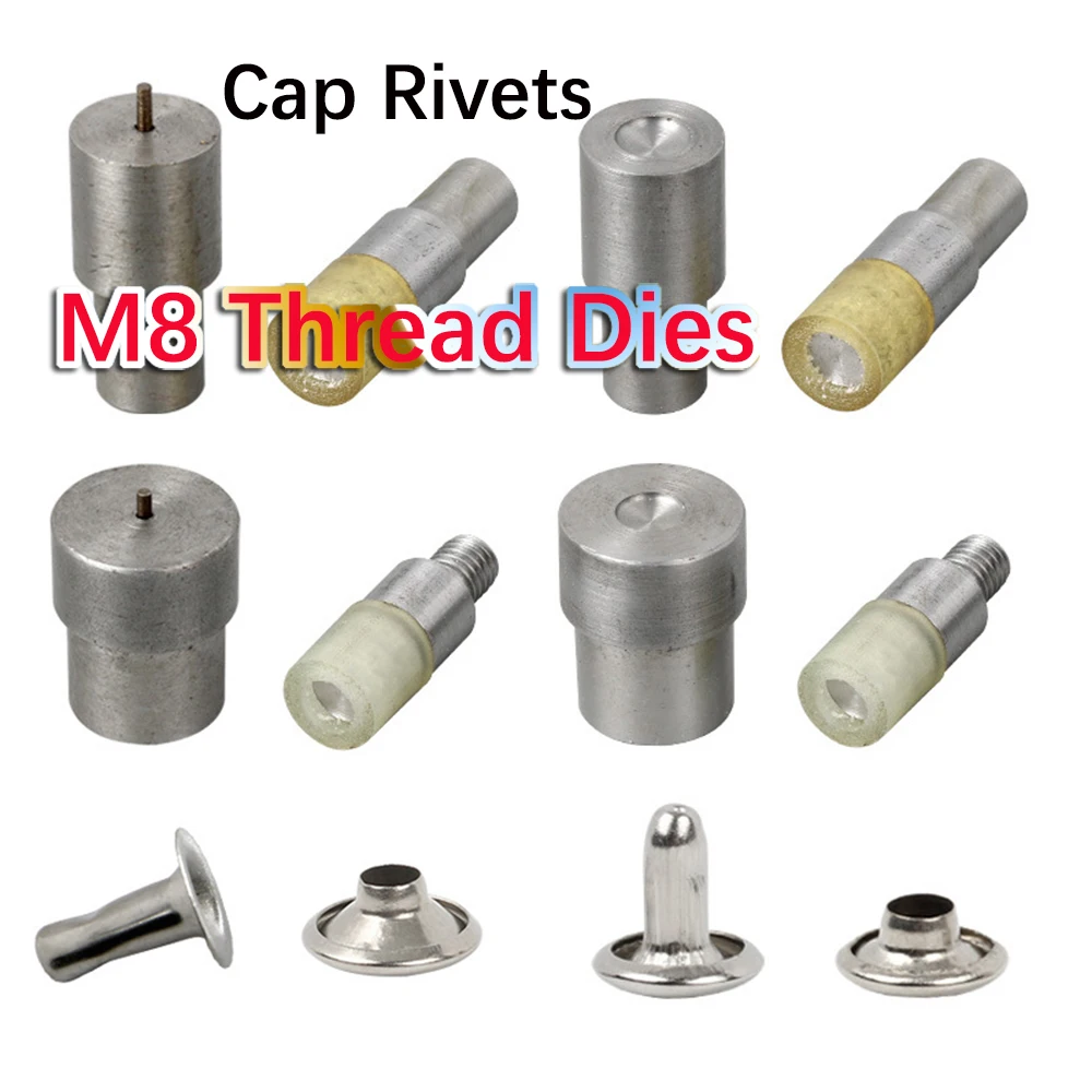 Metal Single Double Cap Rivets Dies For Hand Punch Press Machine Install Rivet Mold For Clothes Leathercraft Sewing Accessorie