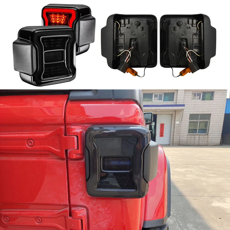 

Lantsun JL1072 1-pair LED Tail Lights ABS Tail Light Rear Brake Reverse Light Turn Signals for Jeep for Wrangler JL 2018+