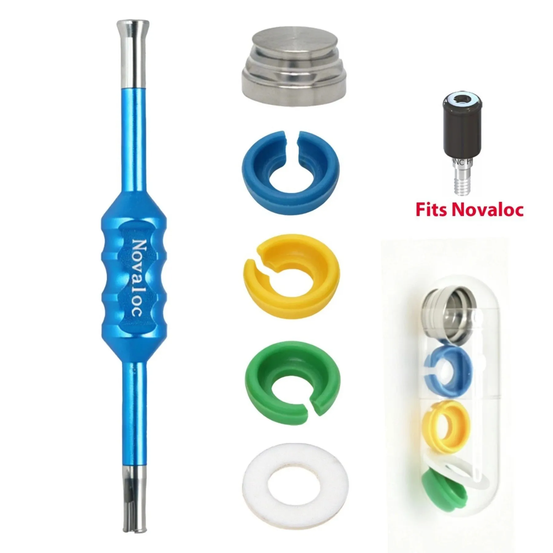 

Novaloc Style Overdenture Retention Inserts Mounting and Demounting Core Tool Implant Retention Insert Caps for Novaloc