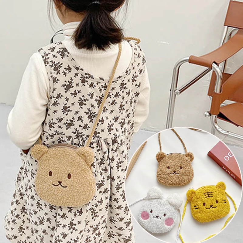 New Cartoon Rabbit Bear Kids Shoulder Bags Outdoor Leisure Children Shoulder Messenger Bag Boys Girls Zipper Pack