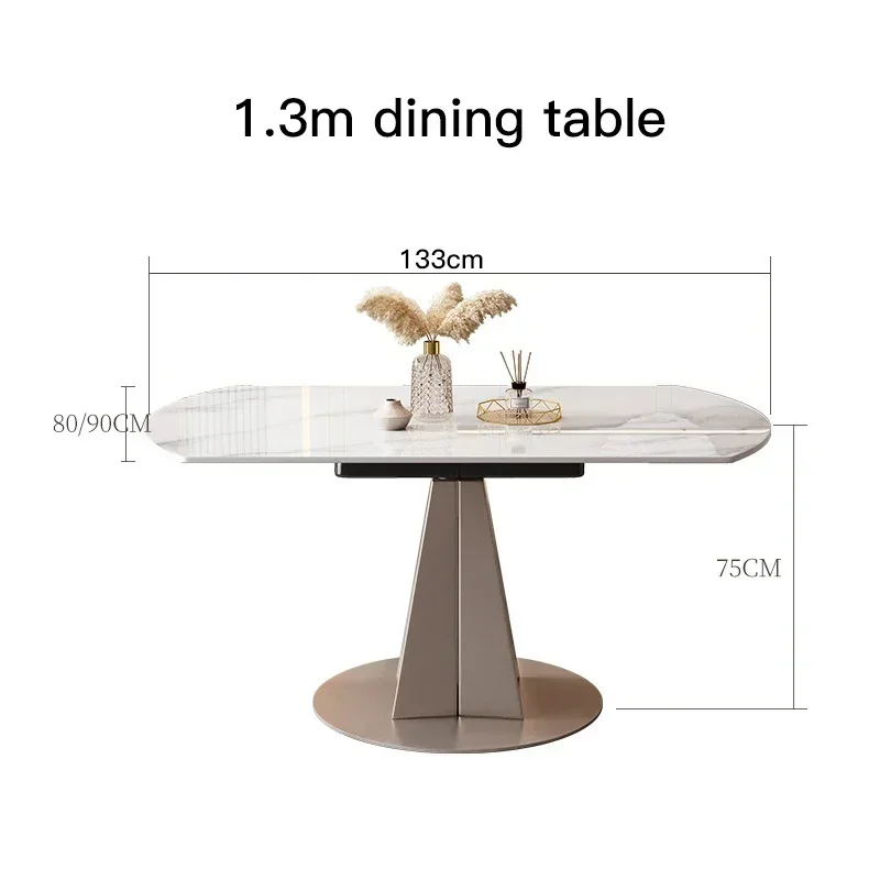 Extendable 6 Seater Dining Table For Restaurant Custom Italian Style Round Juegos De Comedor Modular Kitchens Furniture