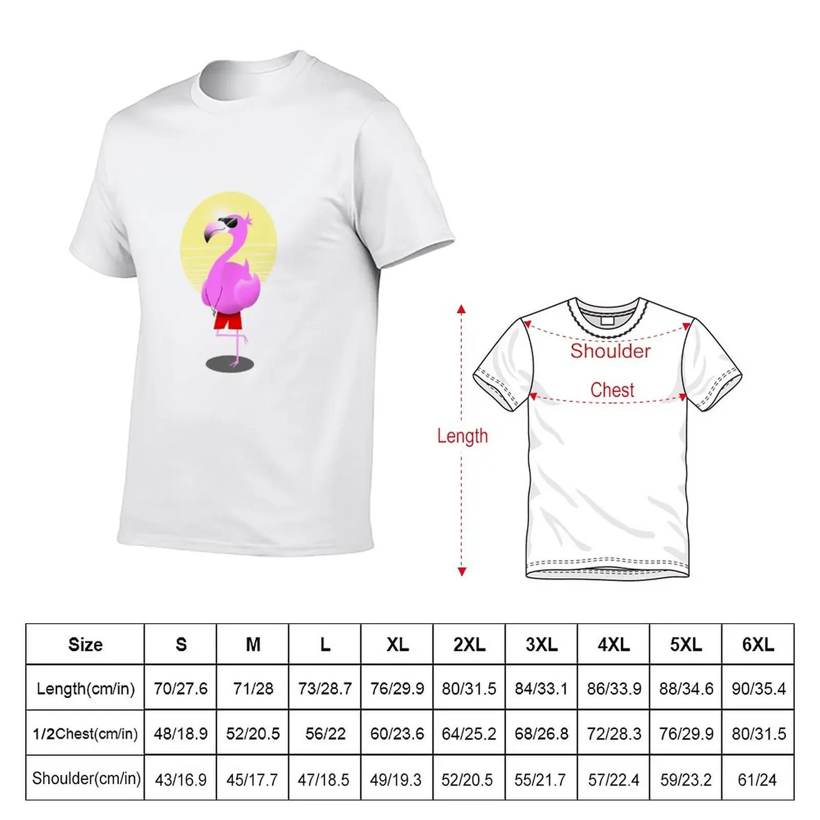 New Flamingo Lifeguard T-Shirt plus size t shirts sublime t shirt man clothes clothes for men