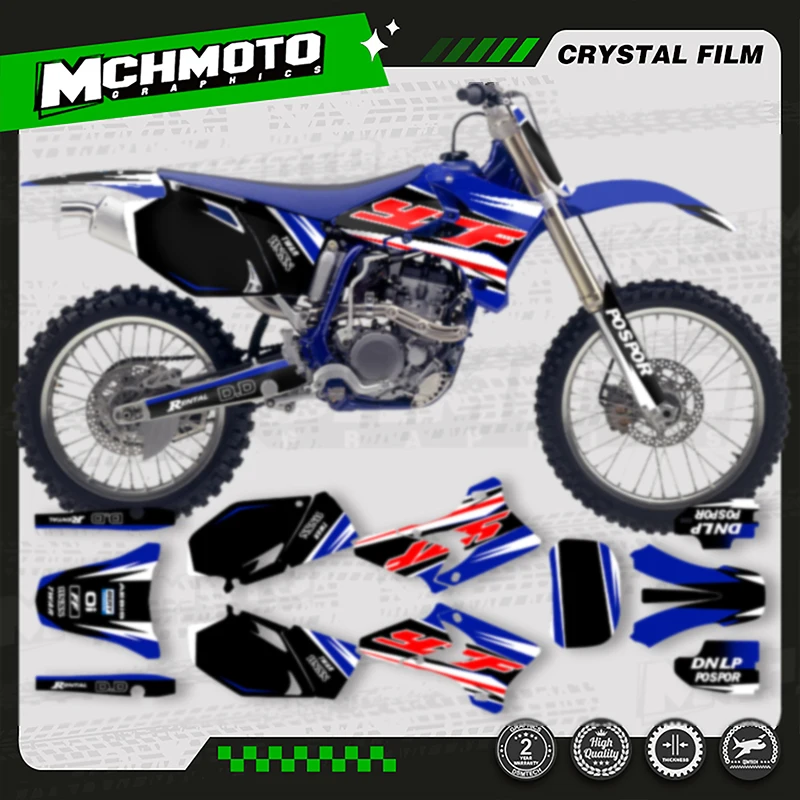 

MCHMFG мотоциклетный обтекатель графические наклейки для YAMAHA YZF450 YZF250 2003 2004 2005, номер имени на заказ