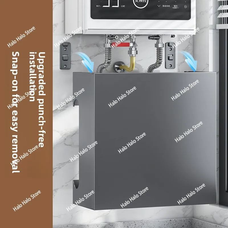 Water heater hood Magnetic gas pipeline decoration Kitchen natural gas wall-mounted stove Ugly cabinet Shelf