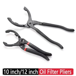 10/12 Inch Oil Filter Pliers Clamp Type Wrench Adjustable Hand Tools Oil Filter Remove Disassembly Tool for Truck Car Repair