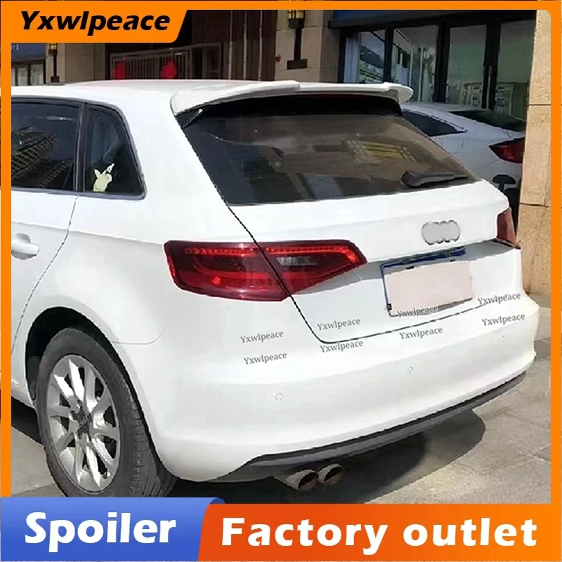 

For Hatchback Audi A3 2014 15 16 17 18 19 2020 Spoiler ABS Plastic Unpainted Color Rear Roof Spoiler Body Kit Accessories