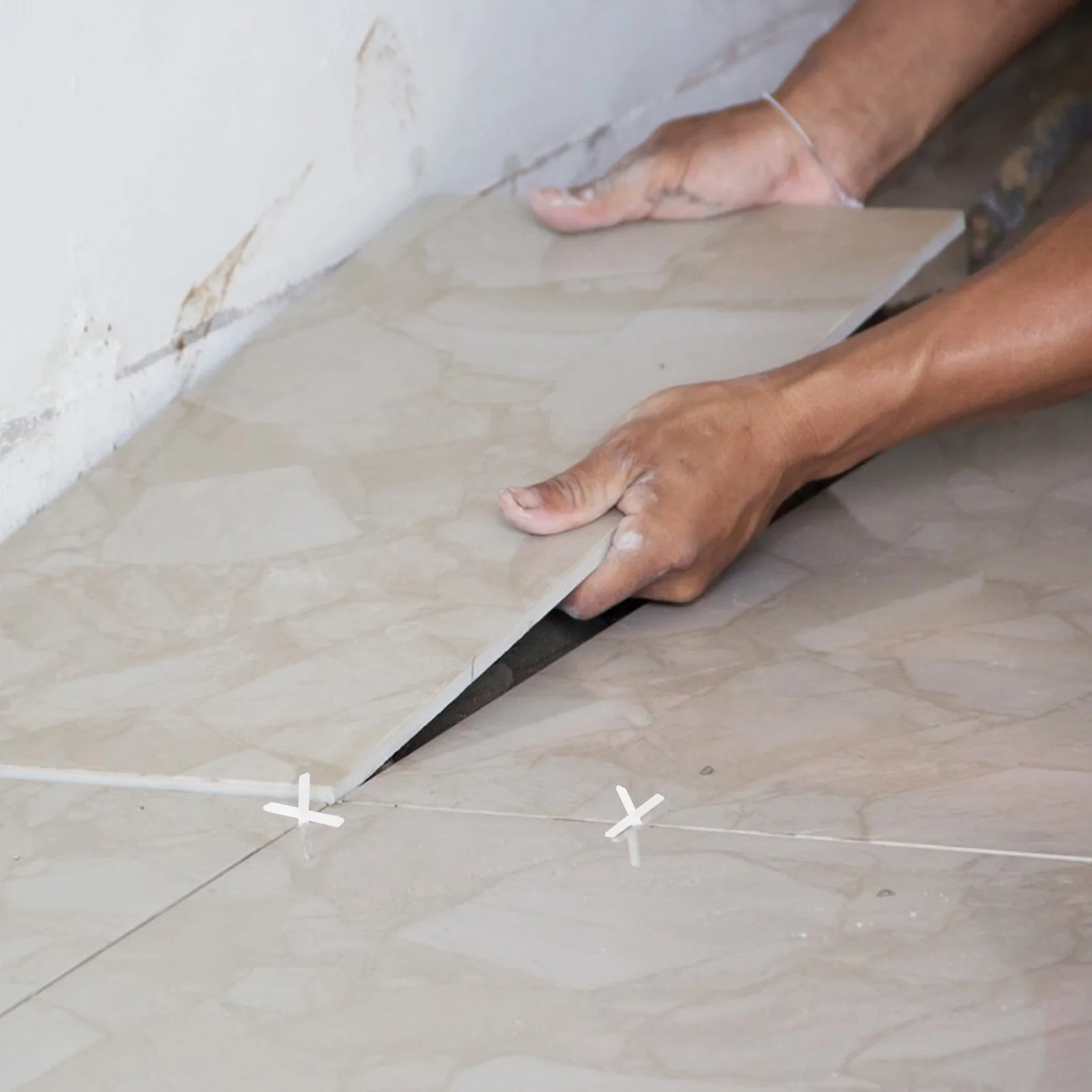 500Pcs Tile Spacers Cross Plastic Leveling Clips for Wall Floor Precise Alignment Easy Installation Tile Positioning Leveler