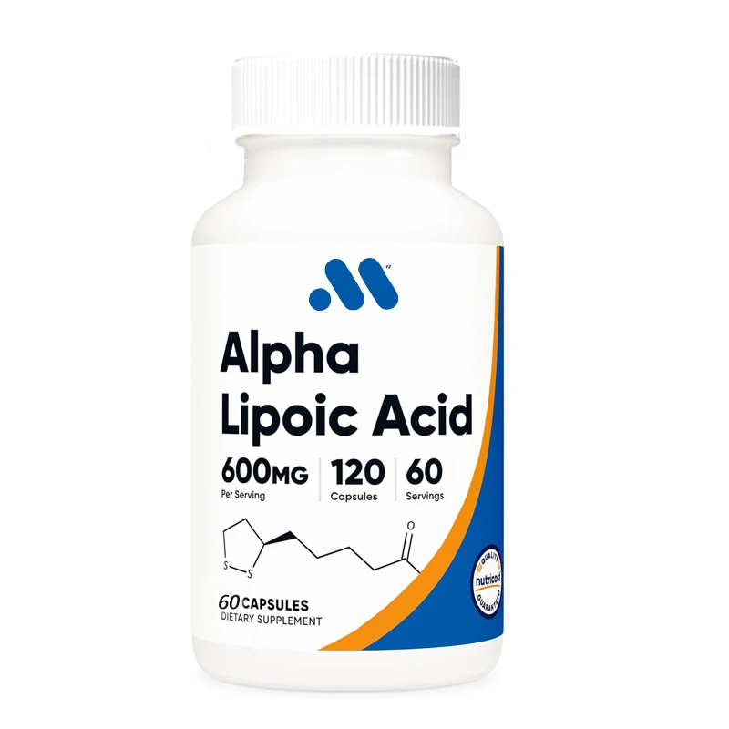 Alpha lipoic acid 600mg per serving, 60 capsules, 30 servings - plant-based capsules, non genetically modified