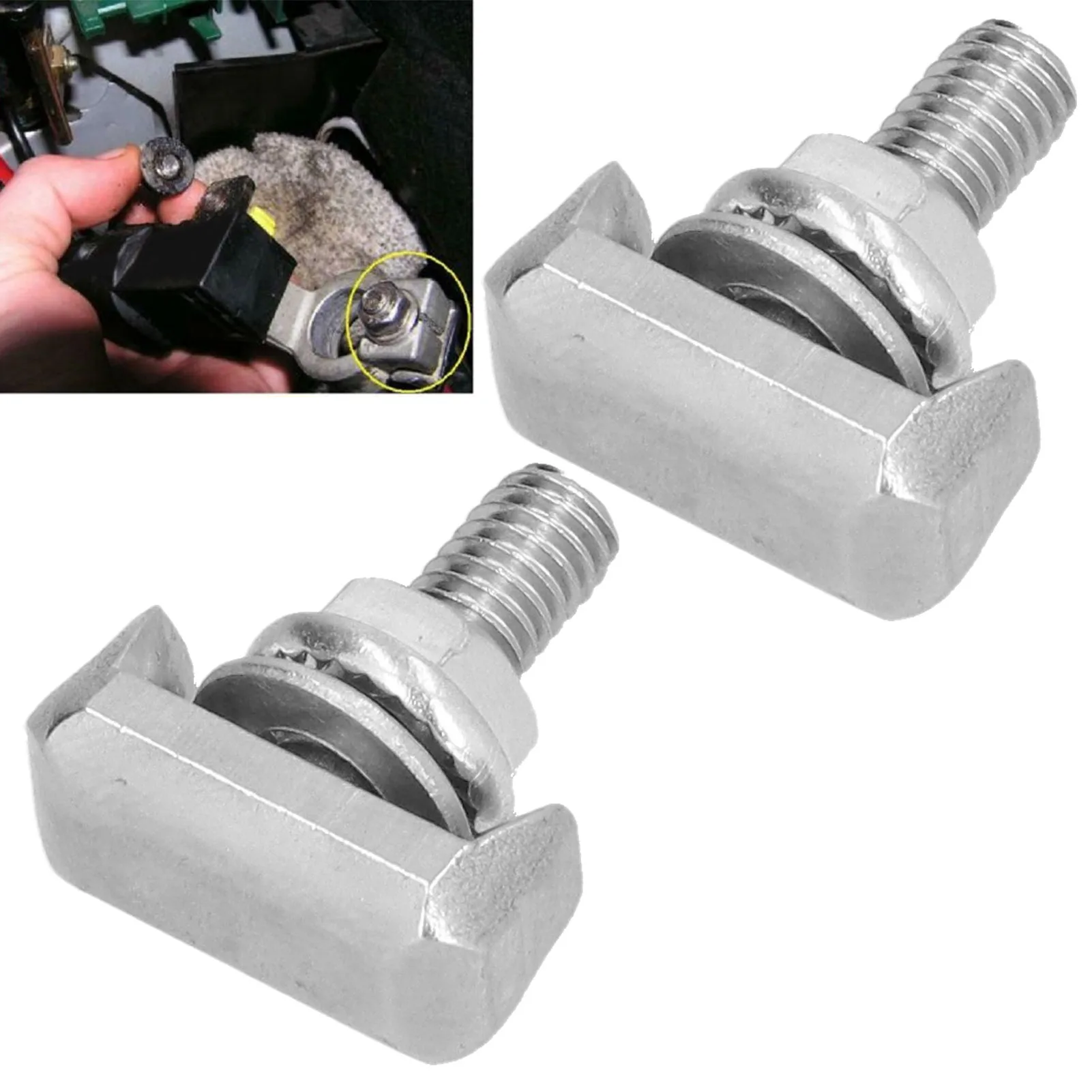 

2 шт. 19116852 Т-образные болты для клемм автомобильного аккумулятора из нержавеющей стали, замена 19116852 для Chevrolet 64740 6X0915138, Т-образный болт для аккумулятора