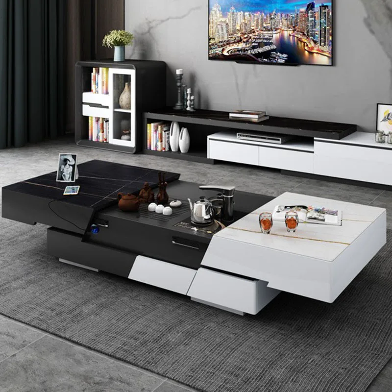 Waterproof Rectangle Coffee Tables Modern Design Floor Nordic Coffee Table Living Room Modern Mesa Auxiliar Furniture For Home