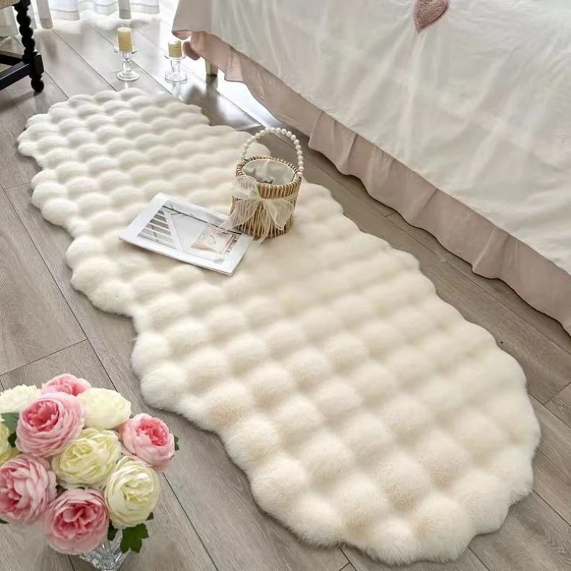 New Korean Style Carpet Cushion Plush Wavy Bubble Bedroom Bedside Living Room Bay Window Sofa Blanket Coffee Table Carpet Mat