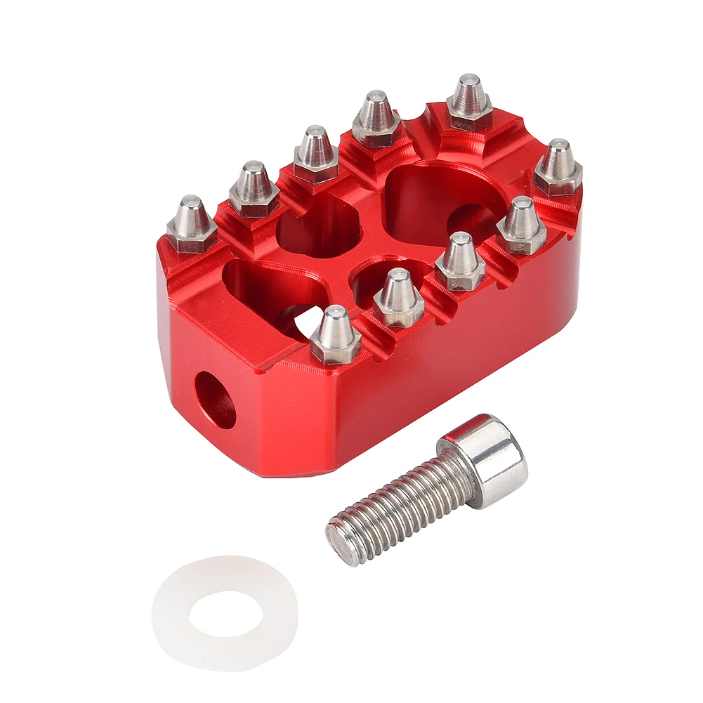 

Motorcycle Accessory Red Anti-Skid Gear Shift Brake Foot Peg Pedals Toe Pegs MX Chopper Bobber Style For Harley Touring Softail