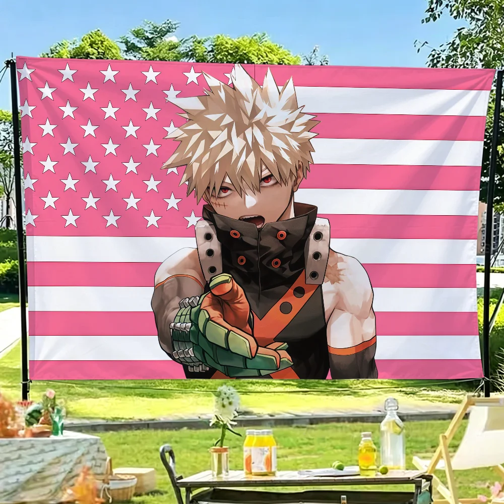 Anime My H-Hero A-Academias-S Flagge für Gartenparty, Wohnzimmer, Zuhause, Wanddekoration, Banner, Schlafzimmer, Outdoor-Wandteppich – Detail 9
