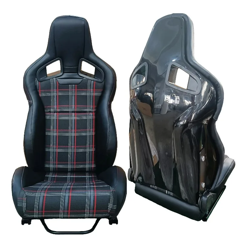

Fiberglass Back Adjustable Leather Fabric Suede Car Racing Seats