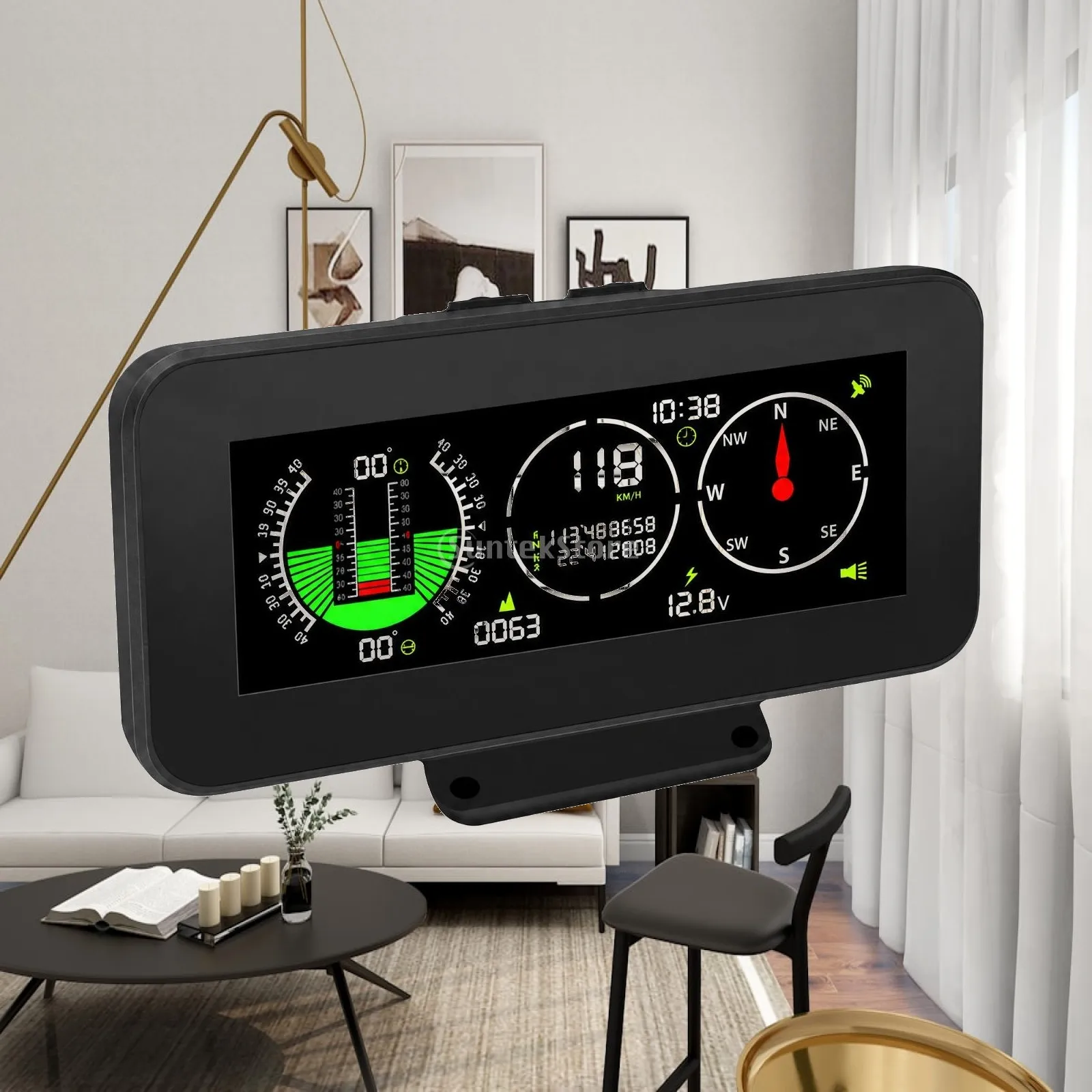 Car Dashboard Camera GPS Speed Display HUD Vehicle Monitor with Altitude Compass Coordinates Power Level Screen for Car SUV