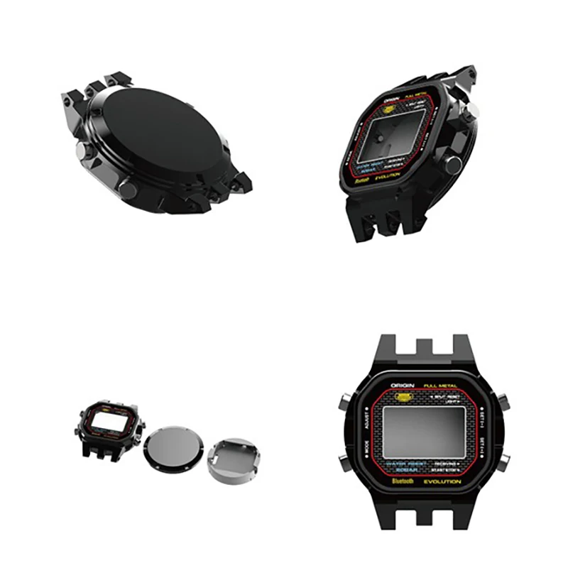DW-5600 メタルカスタム G-SHOCK Custom Metal Modded DW5600 Mod Silver Shock Resist Steel Bezel