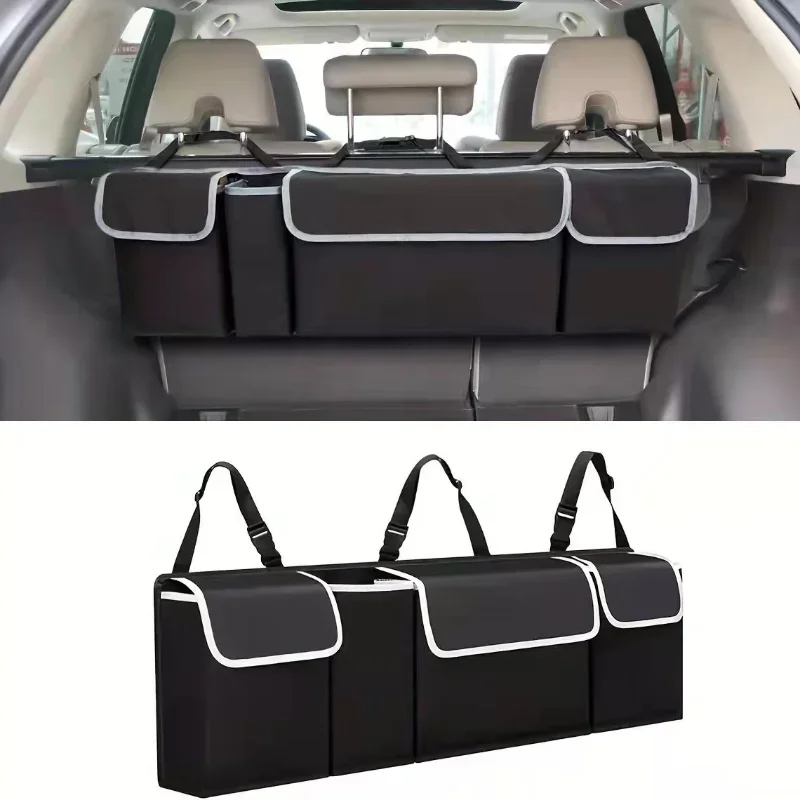 Car Trunk Organizer Adjustable Hanging Backseat Storage Bag High Capacity Multi-use Oxford Automobile Seat Back Organizers