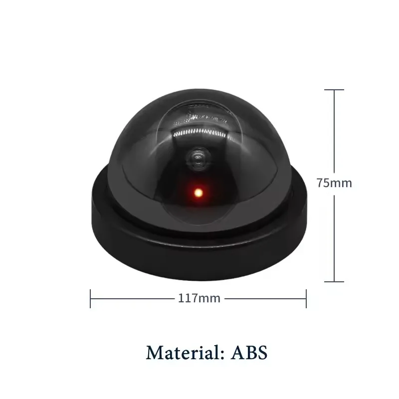 Red Flashing LED Light Simulation Black/White Dome Camera Dummy CCTV Security Camera Home Office Surveillance Security System