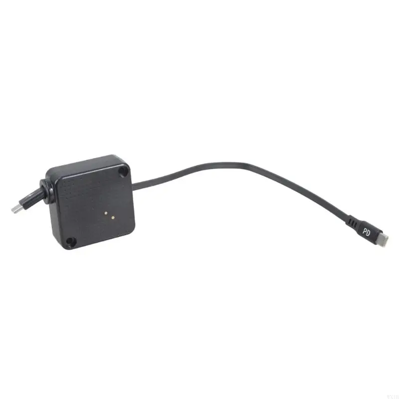 110cm Type-C Cable PD100W 480mbps Stretchable USB C to USB C Male Charging Cord 