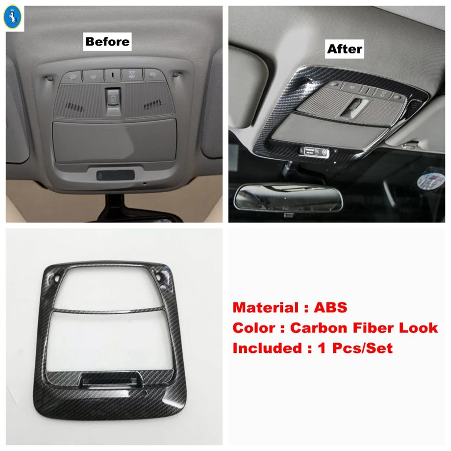 

Carbon Fiber Car Headlight / Door Handle Bowl / Window Lift Switch Panel / Air Outlet Cover Trim For Renault Koleos 2017 - 2022