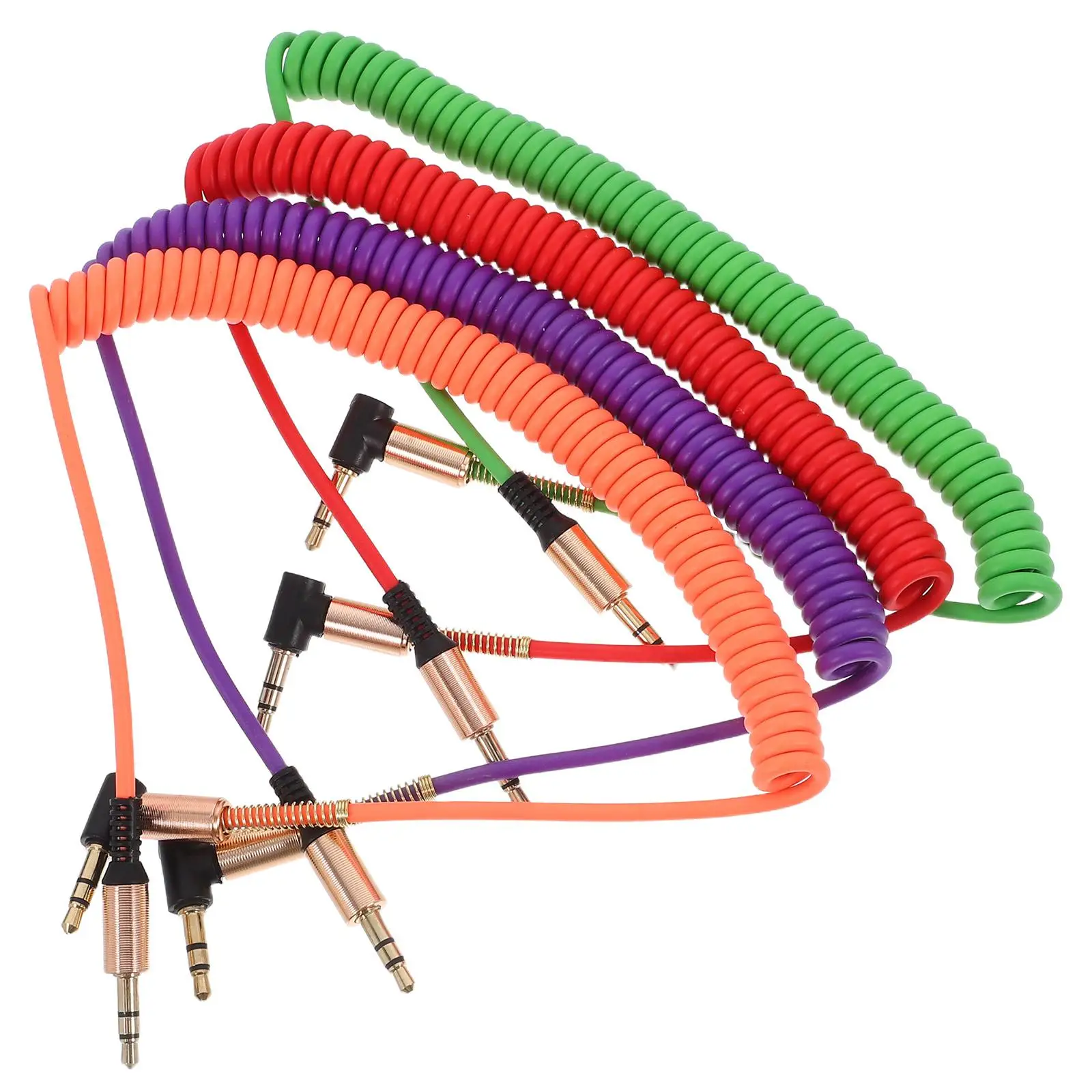 

4 Pcs Stereo Aux Cable Audio Headphone Lead High Fidelity Metal Microphone Cord