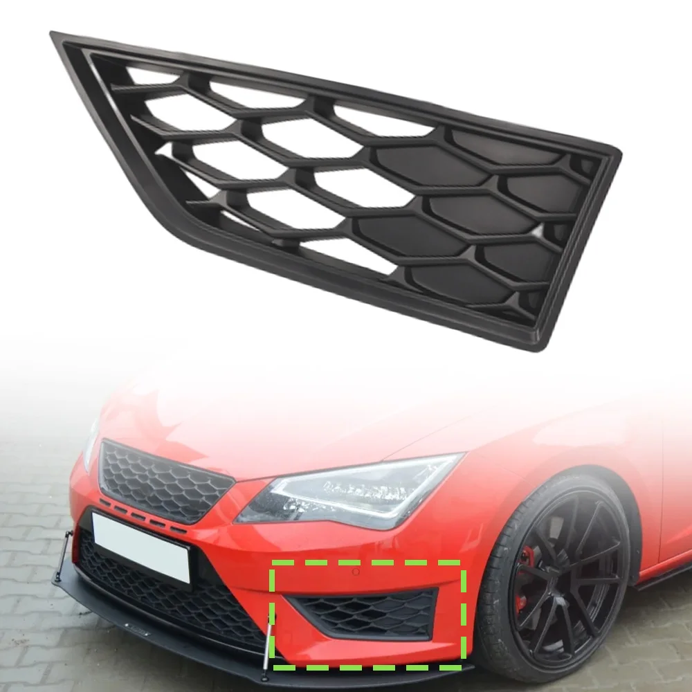 

Car Front Bumper Fog Light Grille Bezel Grill Cover Left / Right 5F0853665C, 5F0853666C For Seat Leon Cupra Type 5F 2012-2016