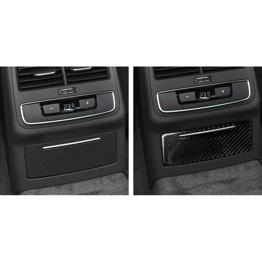 

Для Audi A4 B9 2017-2019 углеродное волокно задняя панель прикуривателя декоративная крышка наклейка автомобильные аксессуары украшение интерьера