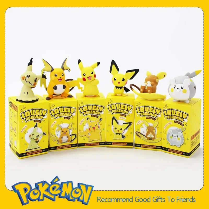 @ nouvelles figurines Pokemon Kawaii Pikachu Pichu Togedemaru Alola Raichu Mimikyu décoration de voiture figurines d'anime jouet cadeau pour les enfants