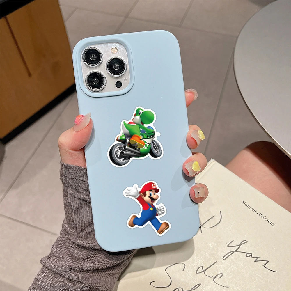 10/30/50/100 Uds juego Super Mario Bros pegatinas divertidas calcomanías de dibujos animados para niños juguete botella de agua portátil teléfono Graffiti paquete de pegatinas